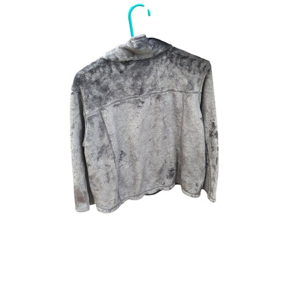 Pullover Womens M Kori America Gray Plush Soft Sweater Top Shirt Pockets - Picture 5 of 5